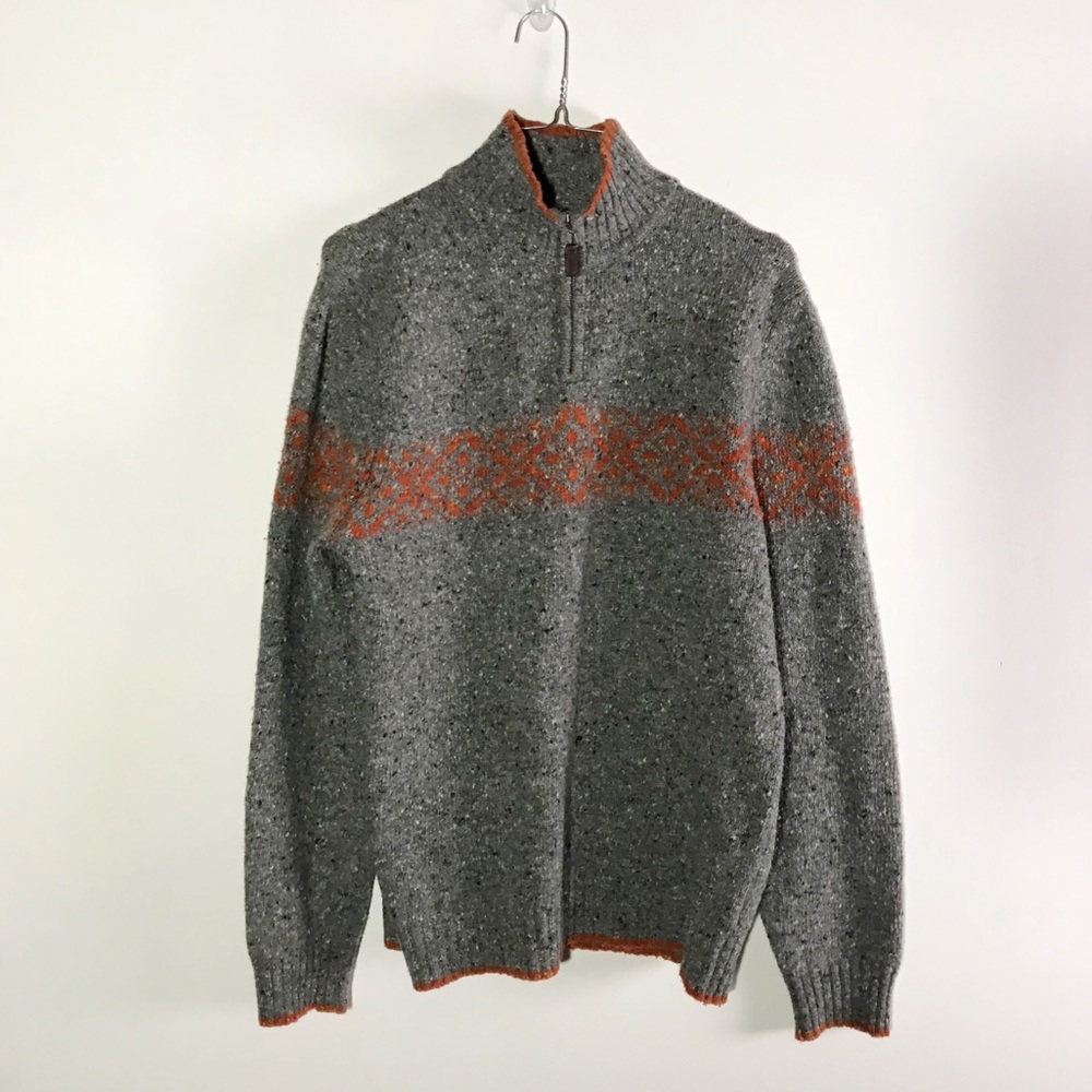 Express Knit Half Zip Pull Over Sweater 80% Wool